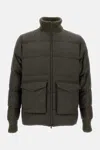 Herno Wool And Cashmere Bomber Jacket Jackets And Coats Green In Green