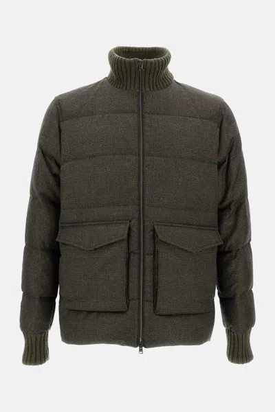 HERNO PUFFER BOMBER IN WOOL