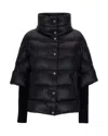 Herno Black High-collar Engraved Button Nylon Down Jacket In Nero