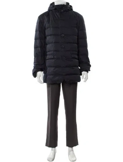 Pre-owned Herno Puffer Coat In Blue