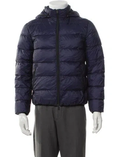 Pre-owned Herno Puffer Coat In Blue