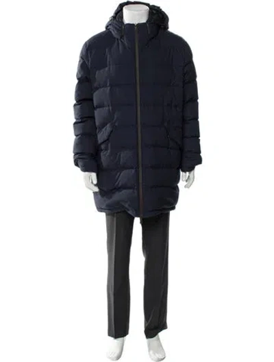 Pre-owned Herno Puffer Coat In Blue