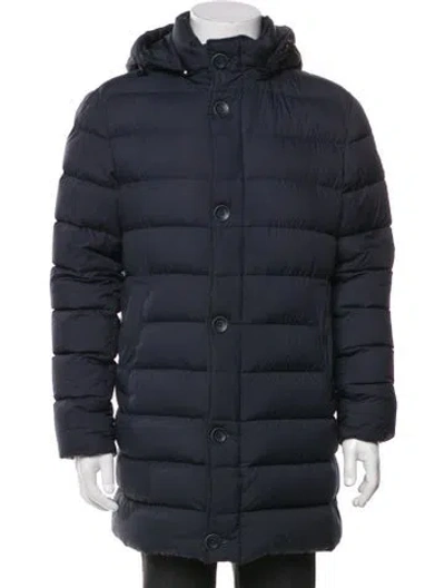 Pre-owned Herno Puffer Coat In Blue