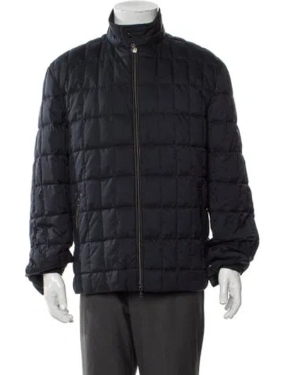 Pre-owned Herno Puffer Coat In Blue