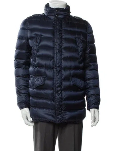 Pre-owned Herno Puffer Coat In Blue