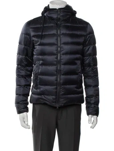 Pre-owned Herno Puffer Coat In Blue