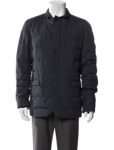 Pre-owned Herno Puffer Coat In Blue