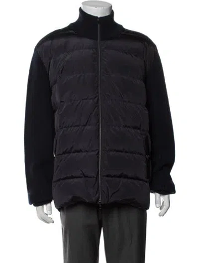 Pre-owned Herno Puffer Coat In Blue