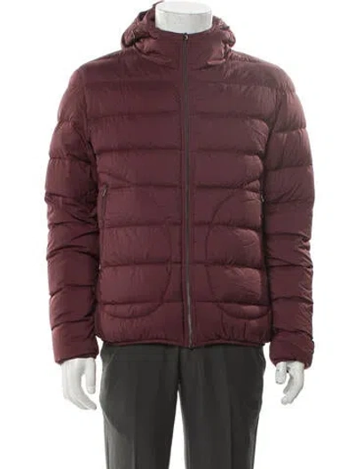 Pre-owned Herno Puffer Coat In Burgundy