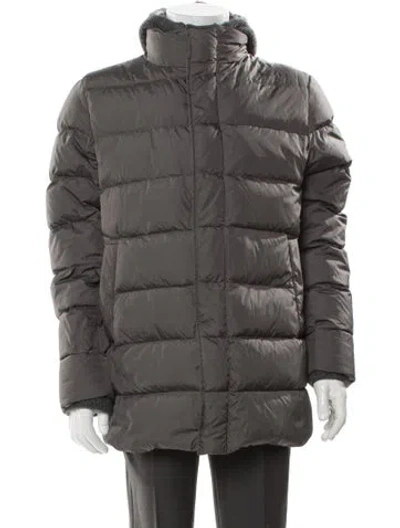 Pre-owned Herno Puffer Coat In Gray