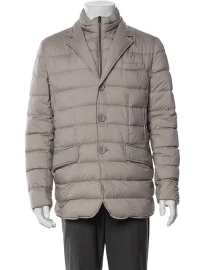 Pre-owned Herno Puffer Coat In Gray