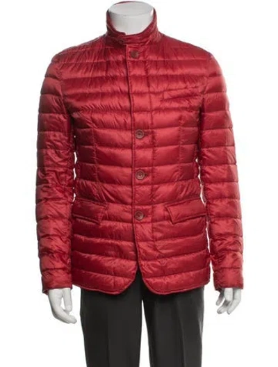 Pre-owned Herno Puffer Coat In Red