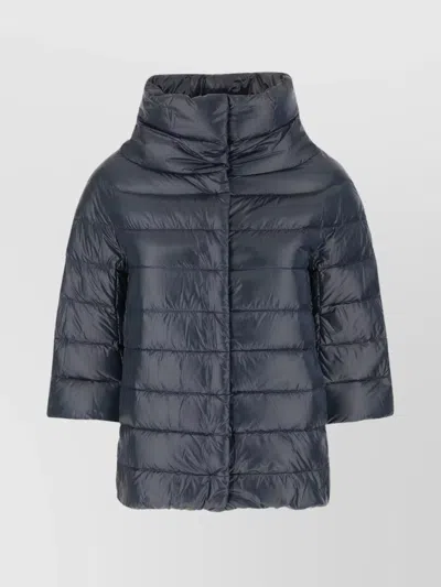 Herno Puffer Coat With 3/4 Sleeves And High Collar