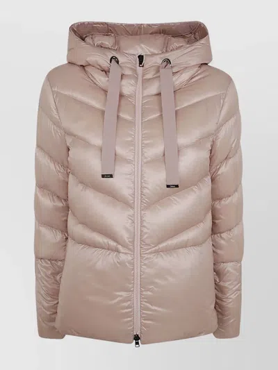 HERNO PUFFER COAT WITH HOOD AND POCKETS