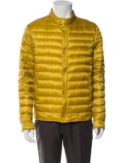 Pre-owned Herno Puffer Coat In Yellow