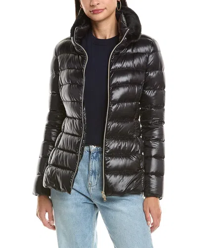 Herno Quilted Puffer Jacket With High Collar In Black