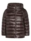 Herno Puffer High-neck Jacket In Brown
