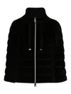 Herno Padded Goose Down Wool Jackets In Black