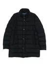 Herno Quilted Black Jacket With Tailored Fit In Blue
