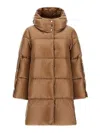 Herno Hooded Down Jacket In Camel