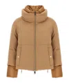 Herno Two-material Puffer Jacket In Green