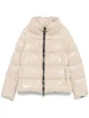 Herno Glossy Finish Puffer Jacket In Neutral