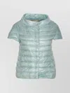 Herno Puffer Jacket With High Collar And Short Sleeves