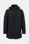 Herno Puffer Jacket With Knutted Collar In Black
