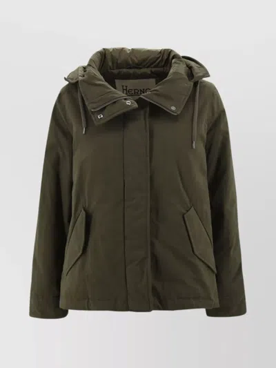 HERNO PUFFER JACKETS WITH DRAWSTRING HEM AND HOOD