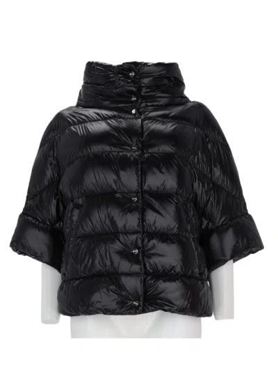 Herno Puffer-style Black Sports Jacket With Glossy Finish