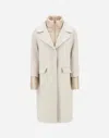 Herno Pure Cashmere And Nylon Ultralight Coat In Animal Print