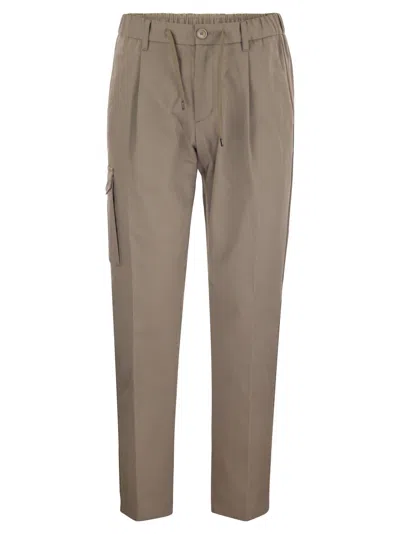 HERNO PURE COTTON RESORT CARGO TROUSERS