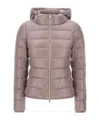Herno Hooded Quilted Down Jacket In Neutral
