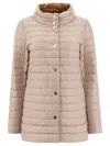 Herno Quilted Beige Down Jacket In Neutral