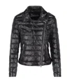 Herno Quilted Biker Down Jacket In Black