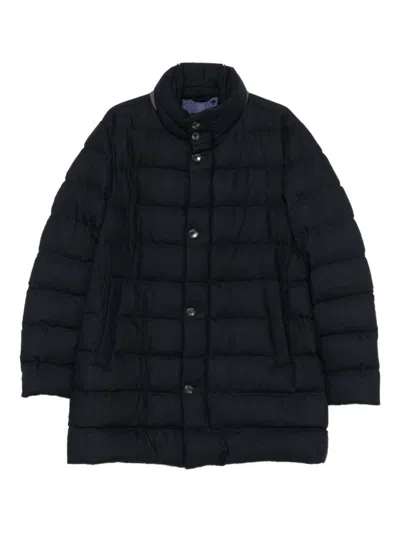 HERNO QUILTED BLACK JACKET WITH TAILORED FIT