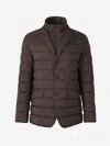 Herno Layered Effect Quilted Coat In Antracite Grey