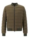 Herno Quilted Bomber Jacket In Green