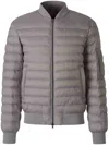 Herno Cashmere Bomber Jacket In Grey
