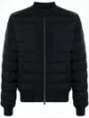 Herno Quilted Bomber Jacket With Goose Down Fill In Black
