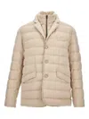 Herno Quilted Button-fastening Padded Jacket In Neutral
