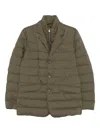 Herno Quilted Buttoned Jacket In Gray