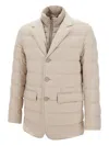 Herno Quilted Buttoned Jacket In Neutral