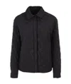 Herno Quilted Button-up Jacket In Black