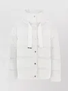 Herno Quilted Cape Jacket High Collar In White