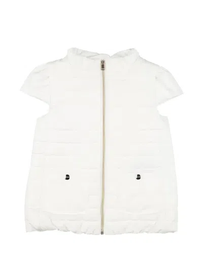 Herno Kids' Quilted Cap-sleeve Gilet In White