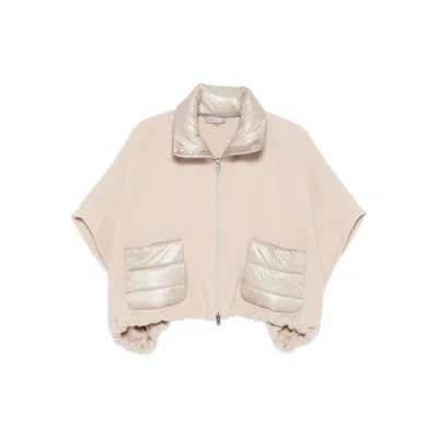 Herno Quilted Cashmere-wool Cape In Neutral