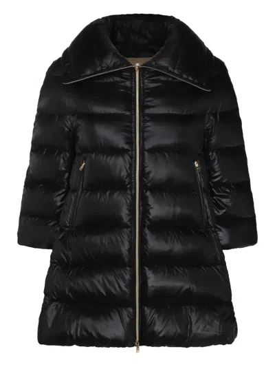 Herno Quilted Coat In Black