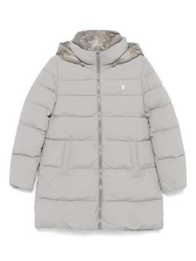 Herno Kids' Quilted Coat In Grey