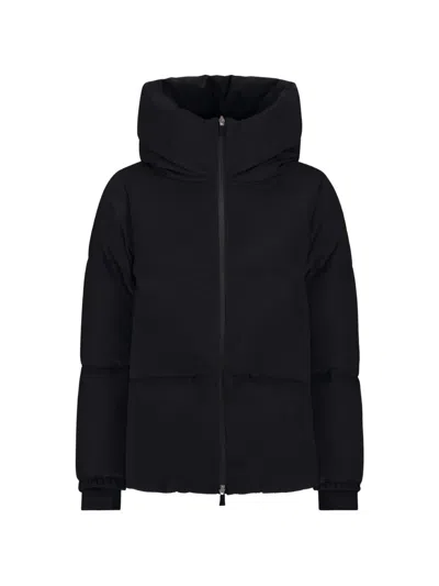 Herno Quilted Corduroy Puffer Jacket In Black